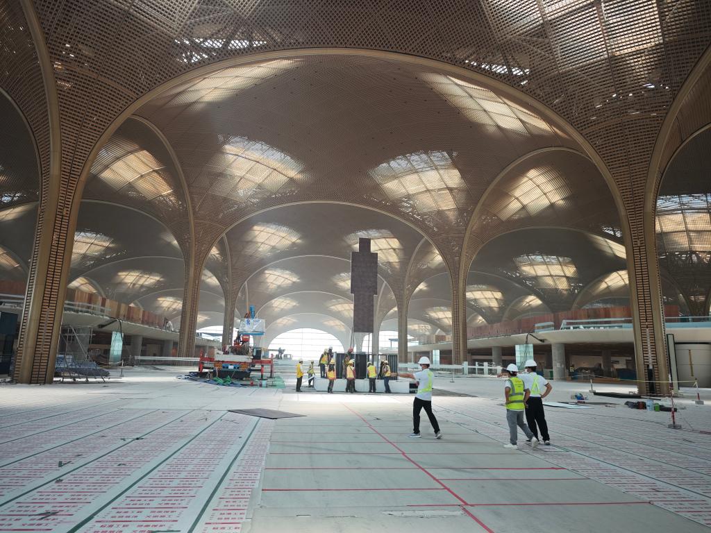 This is the under construction Dechong International Airport captured on March 6, 2025 in Kandal Province, Cambodia. Xinhua News Agency (photo by Wanpo)