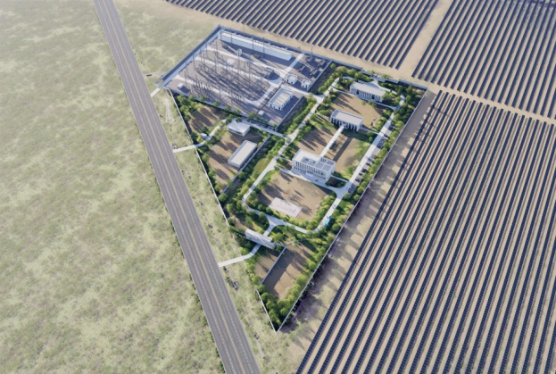 Aerial view of the Huadian Jizak 500 MW Photovoltaic Project, a benchmark project for energy cooperation and green transformation between China and Uzbekistan. (Image provided by China Huadian Group Co., Ltd.)