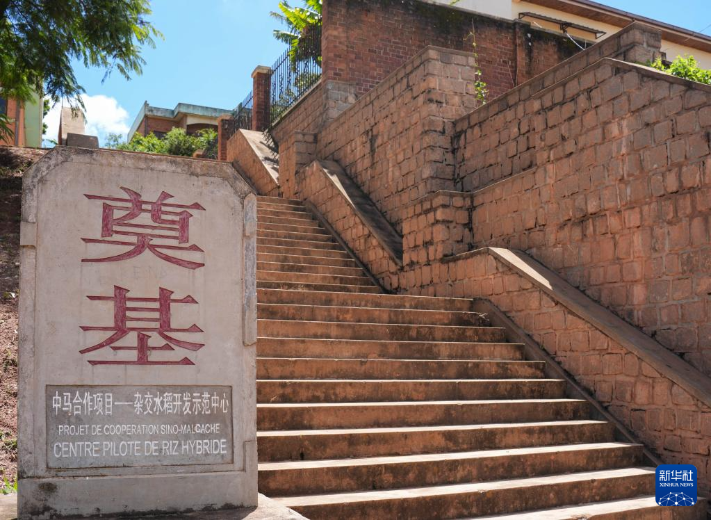 This is a photo taken on March 26th in the town of Mahizi, Madagascar, of the China Malaysia Hybrid Rice Demonstration Center. Photo by Xinhua News Agency reporter Li Yahui