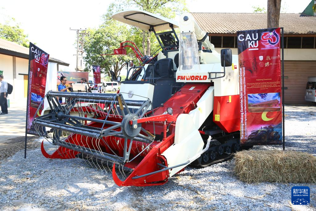 This is a Chinese made harvester captured on December 2nd at the Kampung Sheng campus of the Thai Agricultural University in the central Thai city of Pathum Thani. Photo by Xinhua News Agency reporter Sun Weitong